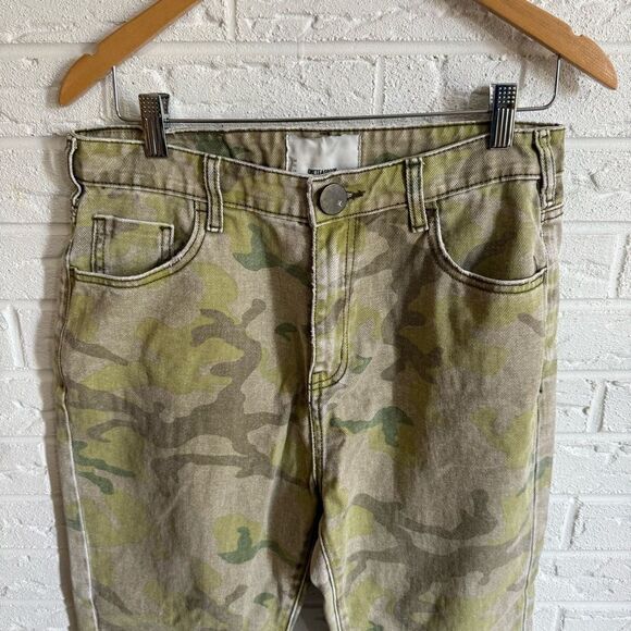 One Teaspoon Women’s Bandits High-Rise Cropped Boyfriend Jeans in Camo Size 26 - Picture 4 of 8